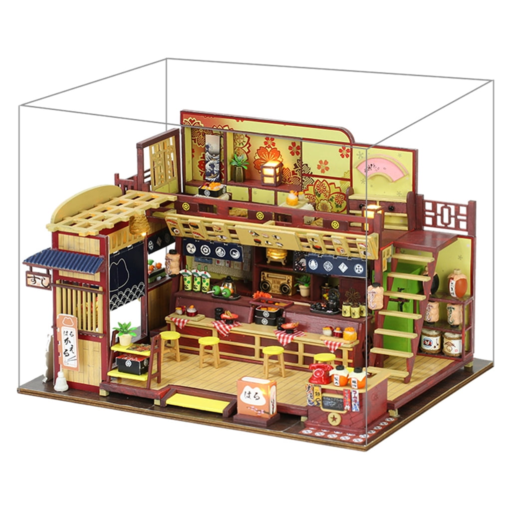Japanese Model Toys DIY Sushi Shop Model Miniature House Furniture For Gift For 