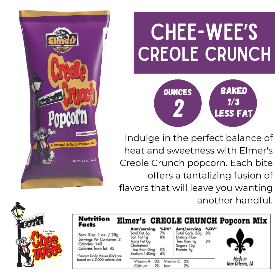 New  Creole Popcorn Mix, Authentic NOLA Caramel & Spicy Flavor, Irresistible y Snack Delight (6)