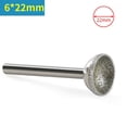 thumbnail image 1 of Diamond Mounted Point Head Spherical Concave Coarse Grinding Bit for Jade Amber 6X22, 1 of 8