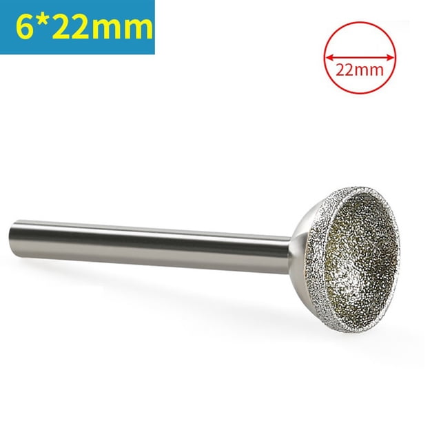 Diamond Mounted Point Head Spherical Concave Coarse Grinding Bit for Jade Amber 6X22