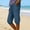 Light Blue, variant on Moxiu Women's High Waisted Fake Denim Capri Jogger Shorts Elastic Waist Bermuda Shorts with Pockets for Summer Casual Capris Dark Blue,S