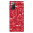 thumbnail image 1 of DistinctInk Clear Shockproof Hybrid Case for Samsung Galaxy Note 20 (6.7" Screen) - TPU Bumper, Acrylic Back, Tempered Glass Screen Protector - Dark Red White Floral, 1 of 3