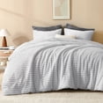 thumbnail image 1 of Fleece Full Comforter Set, 3 Pieces Light Grey Comforter Set for Full Size Bed, Soft Warm Fluffy Fuzzy Bedding Set for Winter (1 Comforter & 2 Pillowcases), 1 of 8