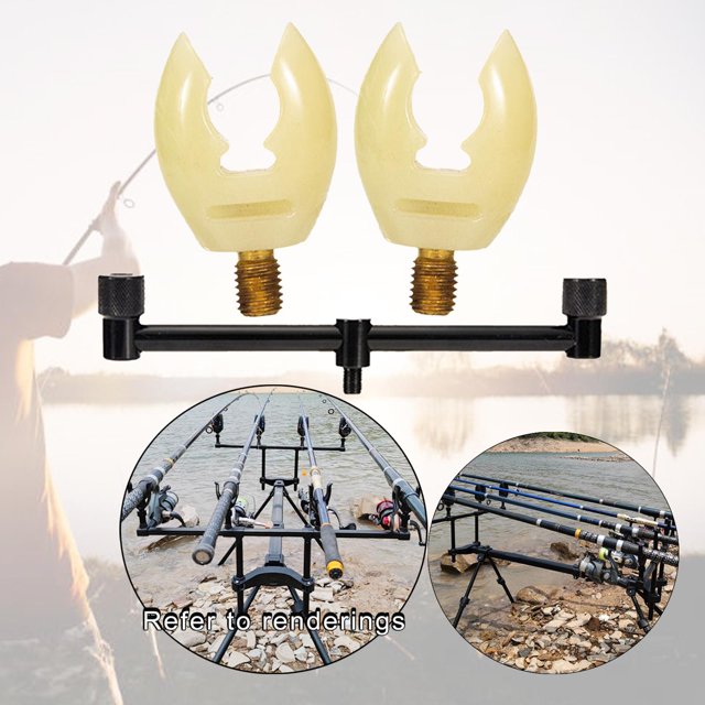 Caña de Portátil, Reposapiés, Barra de para Pesca, Soporte para Caña, Cabeza, Aparejos de Pesca, Accesorios para Carpas, Gruesos 25cm Luminoso