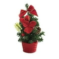 thumbnail image 2 of Gallickan Mini Christmas Tree, Small Tabletop Decor, Christmas Wreath Set, Household Holiday Ornaments, for Desktop Display and Festive Home Decor, Red, 2 of 6