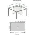 thumbnail image 4 of Sojag Taupe Curtains for Monaco/Messina/Mykonos Gazebos, 12 ft. x 12 ft., Spun, Outdoor Shades, 4 of 9
