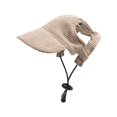 thumbnail image 3 of Sombrero de camionero de béisbol para perros, cordón ajustable, pana transpirable, protección solar, sombrero para el sol para perros para viajes al a S Sunnimix Gorra de béisbol para perros, 3 of 8