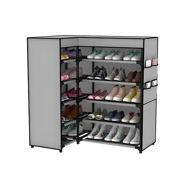 Mueble de Almacenamiento para Zapatos | Estamte de 5 Niveles | Closet Zapatero | Acero Inoxidable | Esquinerop Moderno Armable