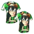 thumbnail image 4 of Mens Tsuyu Asui 3d Print T-Shirt Crewneck Short Sleeve Tee Shirt, 4 of 7