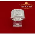 thumbnail image 5 of King of Bling's Sterling White 3.50ct Cubic Zirconia Square Men Adjustable Ring From SZ 9 to 11, 5 of 11
