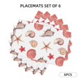 thumbnail image 2 of Placemats Set Of 4 / 6, Conch Shells Print No.903 Placemats For Dining Table Indoor/Outdoors Heat Resistant Washable Placemats 18" X 12", 2 of 8