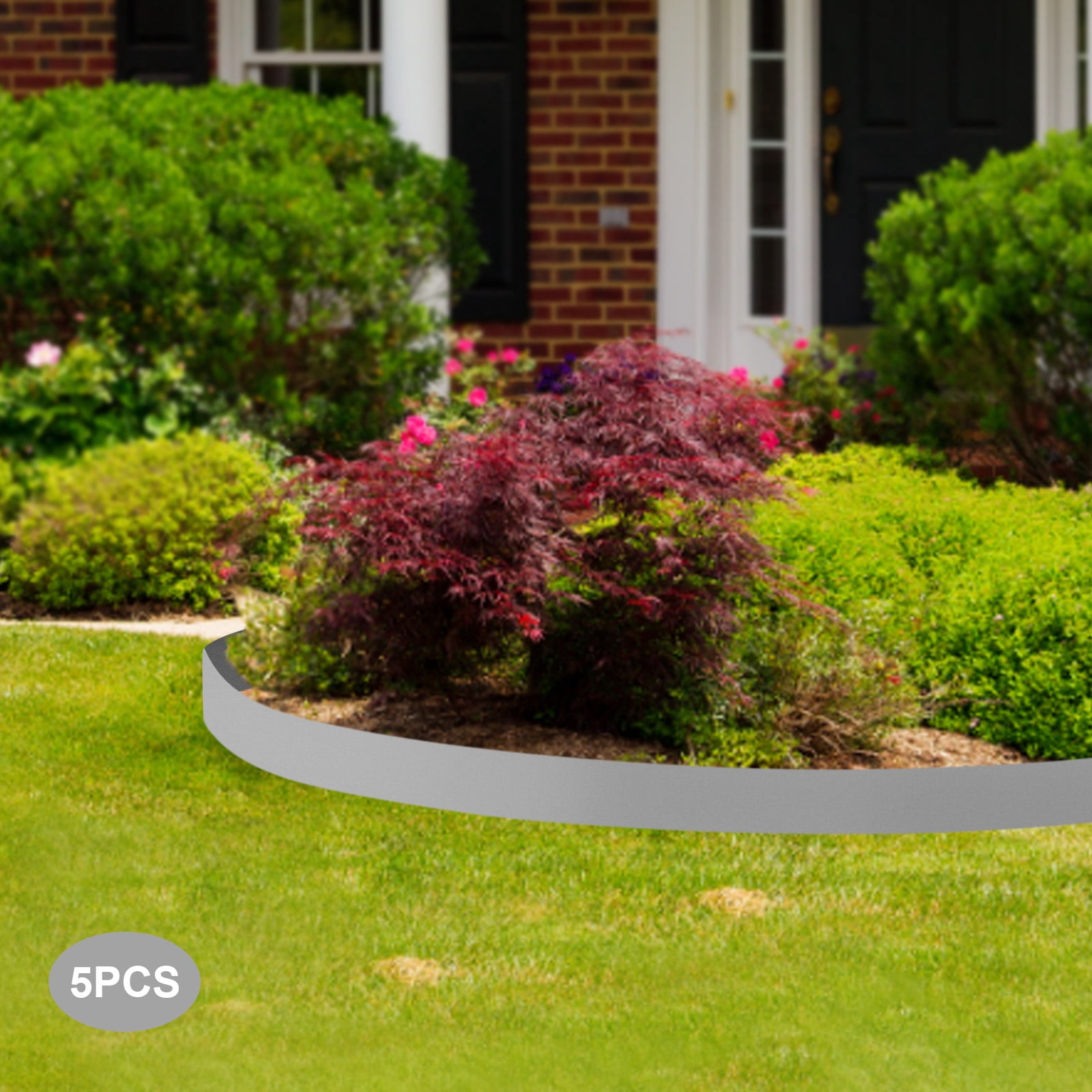 Wildnix Flexible and Bendable Landscape Edging, 5 Pieces 16.25ft Steel with Sharp Teeth for Easy Ground Insertion, Corrosion-Resistant and Durable