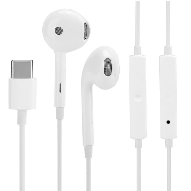 Auriculares tipo C con cable, intraaurales, HD, color blanco, para OPPO Reno R17Pro Find X