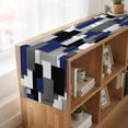 thumbnail image 6 of Table Runners 90 Inches Long Dress Scarves, Navy Blue Black Geometric Farmhouse Coffee/Dining/Kitchen Table Runner for Living Room, Modern Abstract Art Block 13x90 Inch, 6 of 9