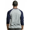 thumbnail image 2 of Top Pro Men's 3/4 Sleeve Raglan Baseball Tee - Navy Light Grey, 2 of 2
