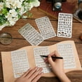thumbnail image 6 of 6Pcs Mixed Metal Stencil Templates,wood burning stencils,letter stencils,engraving stencils,for Engraving Wood and Patterns, Alphabet and Number,Bullet Journaling, 6 of 7