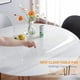 thumbnail image 4 of Manteles redondos de PVC transparente Protector de mesa redonda impermeable Manteles transparentes de 2 mm de grosor Manteles transparentes anti-calientes. Diámetro 25,5 pulgadas, 4 of 5