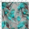 thumbnail image 3 of Soimoi Silk Fabric Peacock Feather Printed Fabric 1 Yard 42 Inch Wide, 3 of 4