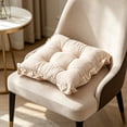 thumbnail image 4 of MTBLYS Cojín decorativo con volantes y capitoné para silla|Almohadilla decorativa para asiento con base antideslizante|relleno de algodón suave y grueso para comedor|cocina, 4 of 6