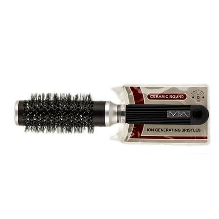 Tourmaline Hair Brushes - Via Tourmaline Ceramic Ion Thermal Round Hair Brush ( Medium #120)