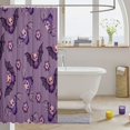thumbnail image 3 of Manfei Halloween Bat Print Shower Curtain 72Wx78L,Cute Ghost Pattern Bath Curtain, 3 of 5