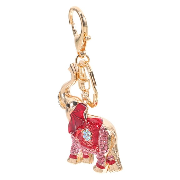 MEIBUTYUP Rhinestone Elephant Keychain 1Pack Cute Bag Charm For Stylish Handbags