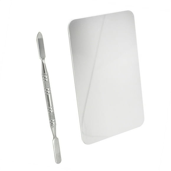 Vogacara Paleta de mezcla de maquillaje de acero inoxidable, mano de obra fina, reutilizable, sólida, conveniente, paletas cosméticas para salón de Maquillaje Facial tipo 3 Vogacara CE011544-03B