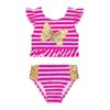 Flapdoodles girls Sea Sun Sand Crop Peplum 2pc Swimsuit, 6, Purple