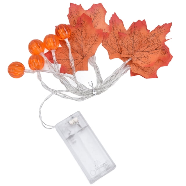 Luz De Otoño, Luz De Cadena De Luz Cálida Luz De Hoja Alimentada Por Batería En Forma De Calabaza Para Fiesta Para Patio Para Reunión ANGGREK Fall Light