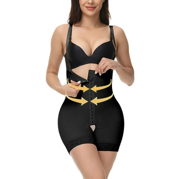 Abomasnow Fajas Colombianas Shapewear for Women Postpartum Tummy Control Body Shaper Butt Lifter Bodysuit with Zipper Crotch