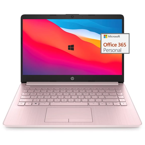 HP 14'' Ultral Light Laptop for Students and Business, Intel Quad-Core N4120, 8GB RAM, 320GB Storage(64GB eMMC 256GB MicroSD), 1 Year Office 365, Webcam, Wi-Fi, Windows 11 Home in S Mode, Pink