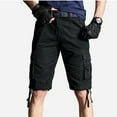 thumbnail image 3 of Herrnalise Mens Work Shorts 9" Work Pants for Mens Portable Phone Charge Shorts Multi Pokets Cargo Shorts Comfy Cotton blend Shorts Black, 3 of 3
