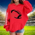 thumbnail image 2 of Byoo Girl's Football Graphic Hoodie Soft Pullover Casual Kids Hooded Sweatshirt, 2 of 4