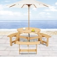thumbnail image 5 of 3 benches, round picnic table - holds 500lbs per bench, stable - backyard for large gatherings / Host big outdoor events, 5 of 7