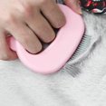 thumbnail image 1 of Green Pet Massage Brush Shell Shaped Handle Hair Remover Cats Grooming Tool, 1 of 3