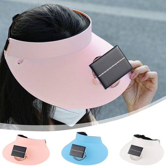 PALIFEUR Solar Powered Fan Hat Lightweight Solar Fan Hat Outdoor Wide Hat With Fans Solar Power Breathable Sun Hat for Hiking Camping Beach