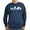 Navy, variant on CafePress - Evolution Of Man Motorcycle Rider Chopper Sweatshi - Classic Crew Neck Sweatshirt