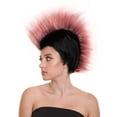 thumbnail image 5 of HPO Adult Unisex Rock Star Mohawk Wig Full Pink Color Troll Wigs | Perfect for Halloween & Cosplay, 5 of 10