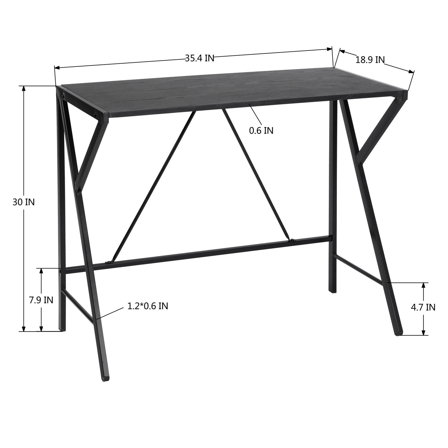 Kepooman Writing Computer Desk, Home Office Table, Modern Furniture Simple Study Makeup Workstation, Black Kepooman Writing Computer Desk, Home Office Table, Modern Furniture Simple Study Makeup Workstation, Black