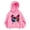 Pink2, variant on Girls Hooded Sweatshirt, Cartoon Printed Relaxed‑Fit Long Sleeve Hoodie, Lightweight Casual Outerwear for Kids Autumn Winter Back to School Daily Outdoor Wear(Black1,3-4 Years)