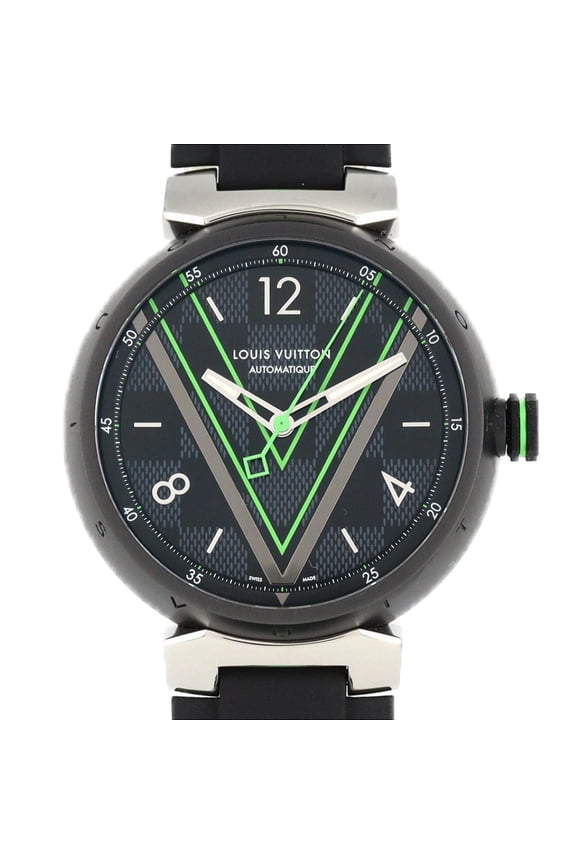 Pre-Owned Louis Vuitton Tambour QA131Z Stainless Steel Automatic Watch