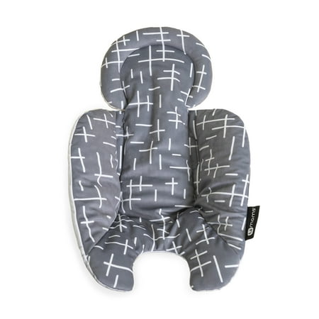 UPC: 0817980017627 | 4moms RockaRoo and MamaRoo Infant Insert Soft Plush Fabric Reversible Design Dark Grey