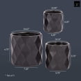 thumbnail image 7 of Urban Trends Collection Dagen Diamond Embossed Ceramic Planter Pots, Decorative Pattern Design, Set of 3, White, 7 of 7