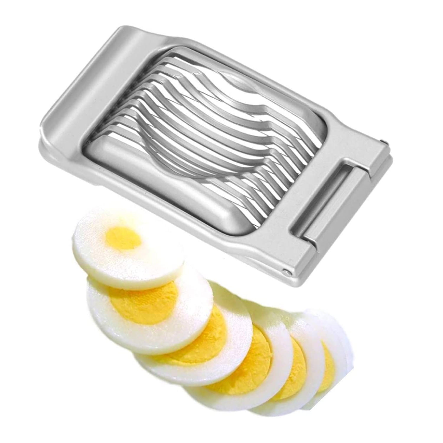 Hollow Base Design Stainless Steel Wire MultiPurpose Egg Slicer, Hard