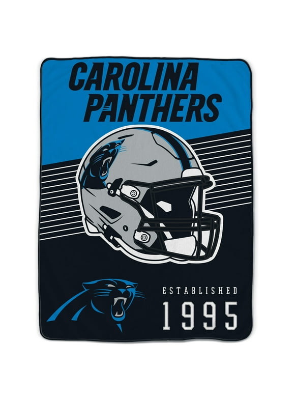 Carolina Panthers 60" x 80" Helmet Stripes Royal Plush Blanket