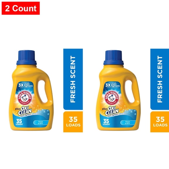 ARM & HAMMER Plus OxiClean Fresh Scent Liquid Laundry Detergent 45.5 fl oz - 2 count