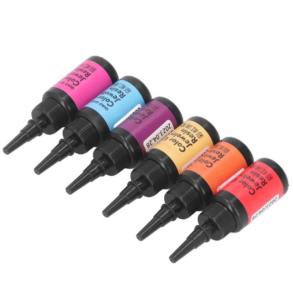 Resin, 6Pcs 10ml Bright Vivid Color Widely Used  Epoxy Resin Easy Operation Quick Curing  Jewelry Resin For