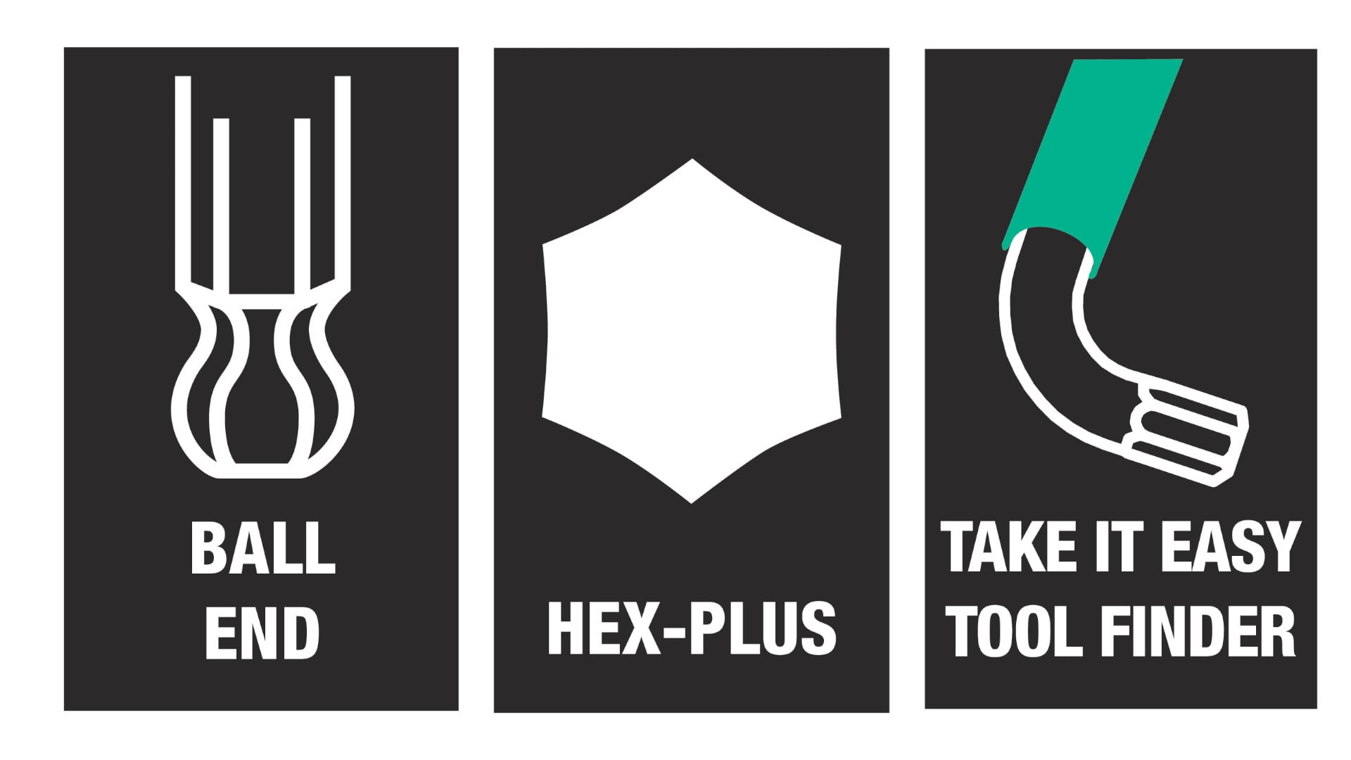 Wera 022640 Multicolor Hex + Ball End Hex SAE L-key Clip Set