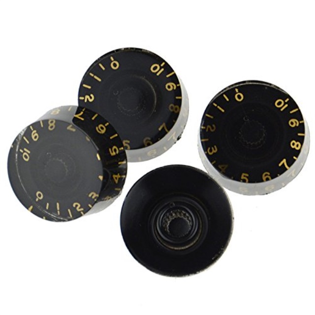 4x black guitar speed control knobs tone volume knobs pots for electric