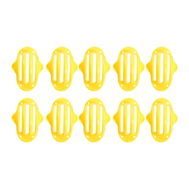 10 marcadores de línea para pelotas de golf, multifuncionales, identificadores de alineación. Amarillo